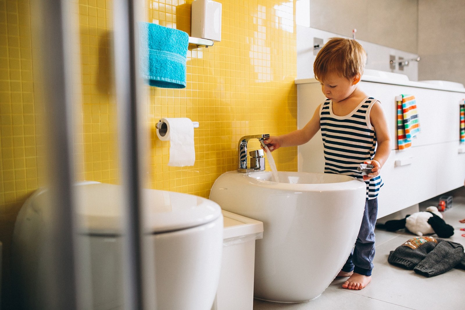Ilustrasi anak belajar ke toilet