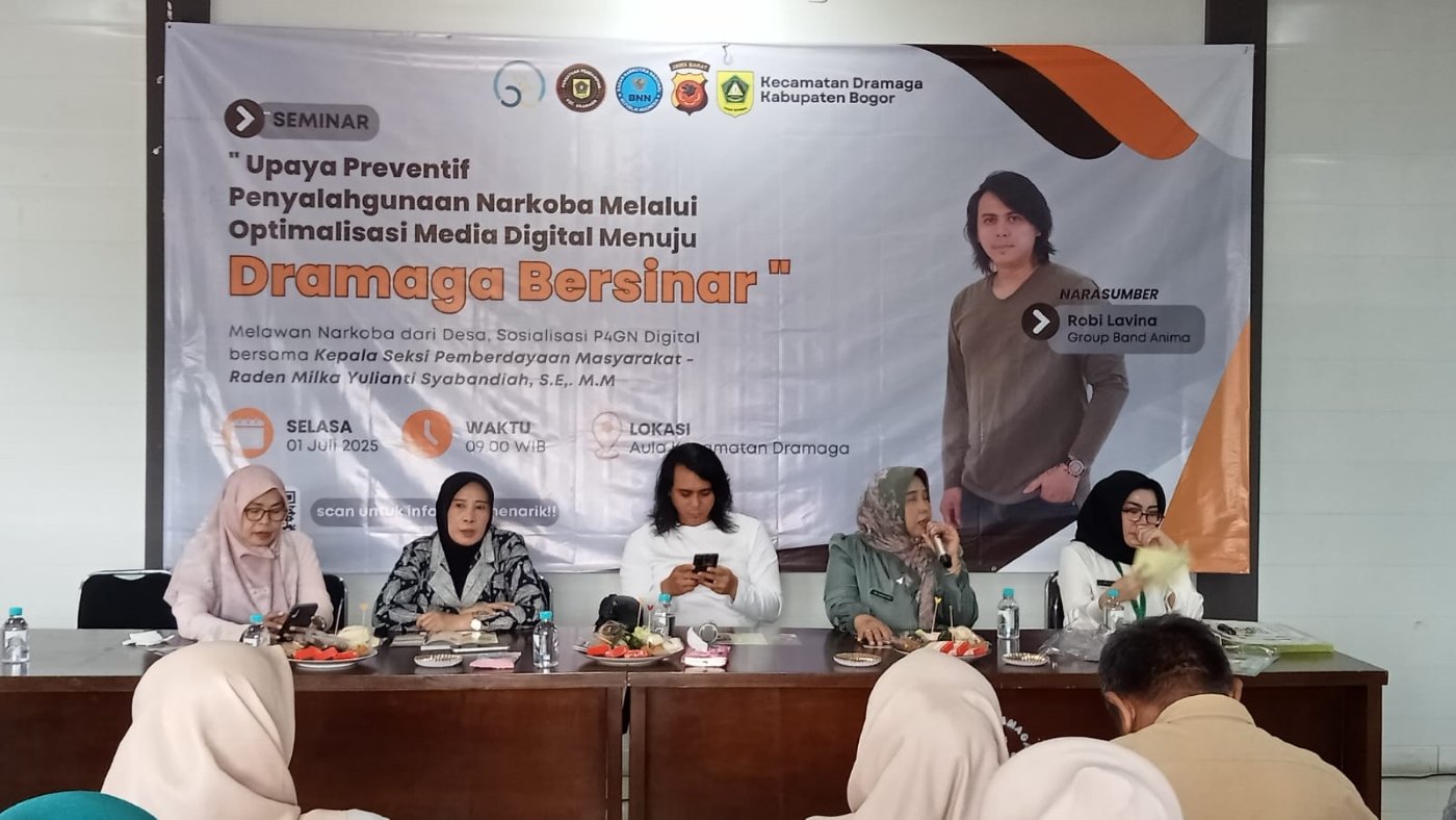 Robi Lavina Group Band Anima jadi pembicara di seminar narkoba di Kecamatan Dramaga