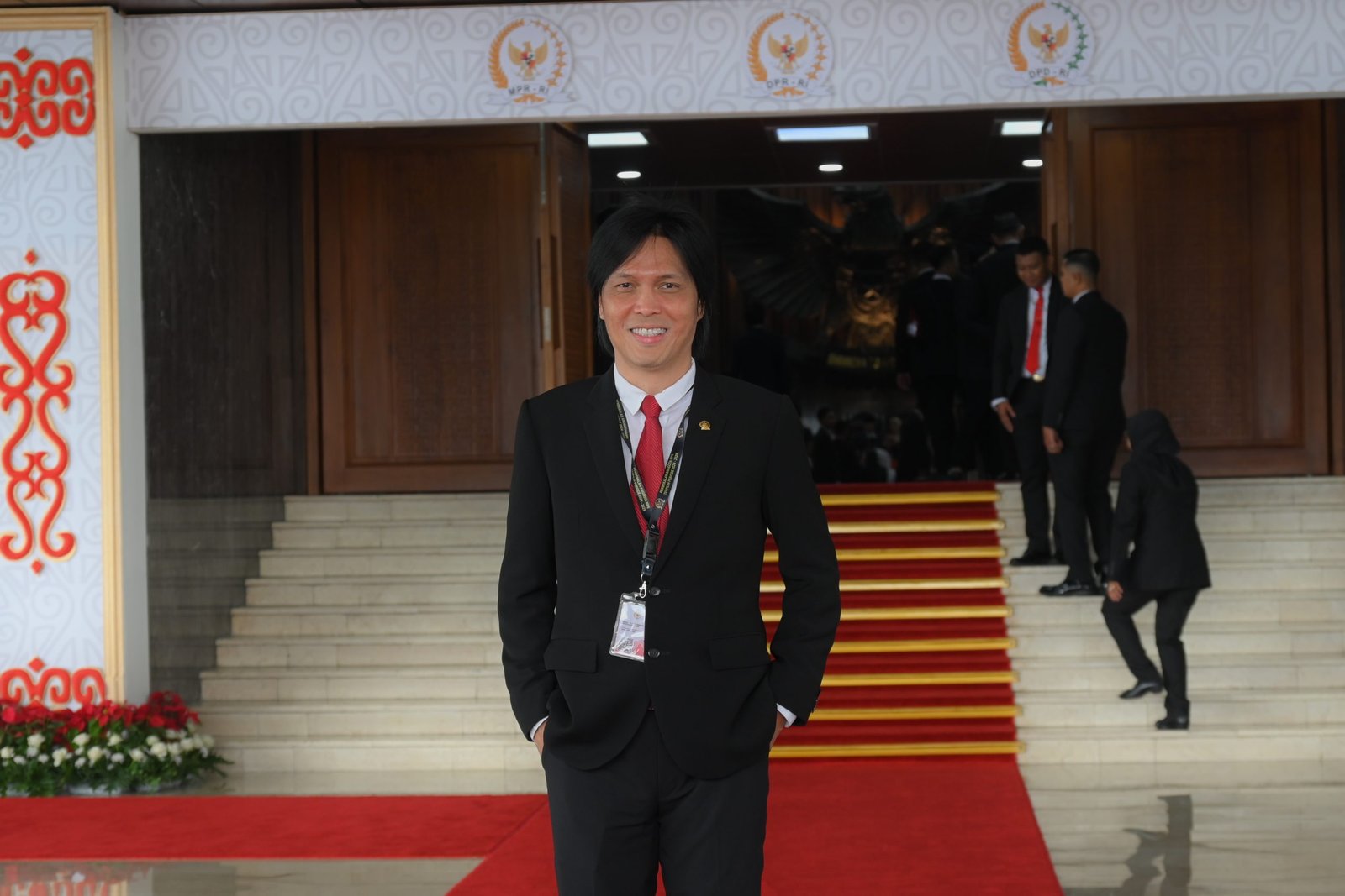 Anggota Badan Legislasi DPRI RI dari Fraksi PDIP Once Mekel menyampaikan aspirasi terkait pengawasan pelaksaan Hak Cipta dalam pembahasan RUU Hak Cipta di DPR, Selasa (10/3/2026)